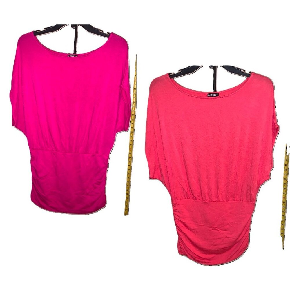 EXPRESS - dressy tops. 1 hot pink (small) and 1 pink melon (XS)
